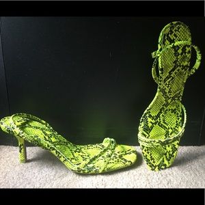 Snake print sandals